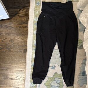 Figs Black High-Waist Jogger Pants
